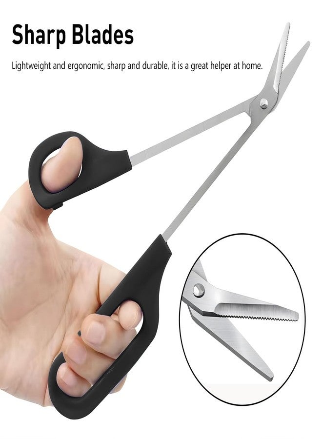 Kootinn 8.3 Inch Long Handle Toenail Scissors for Thick Nails & Easy Reach Long Handled Toe Nail Clippers for Seniors Women Men (Black) - Image 4